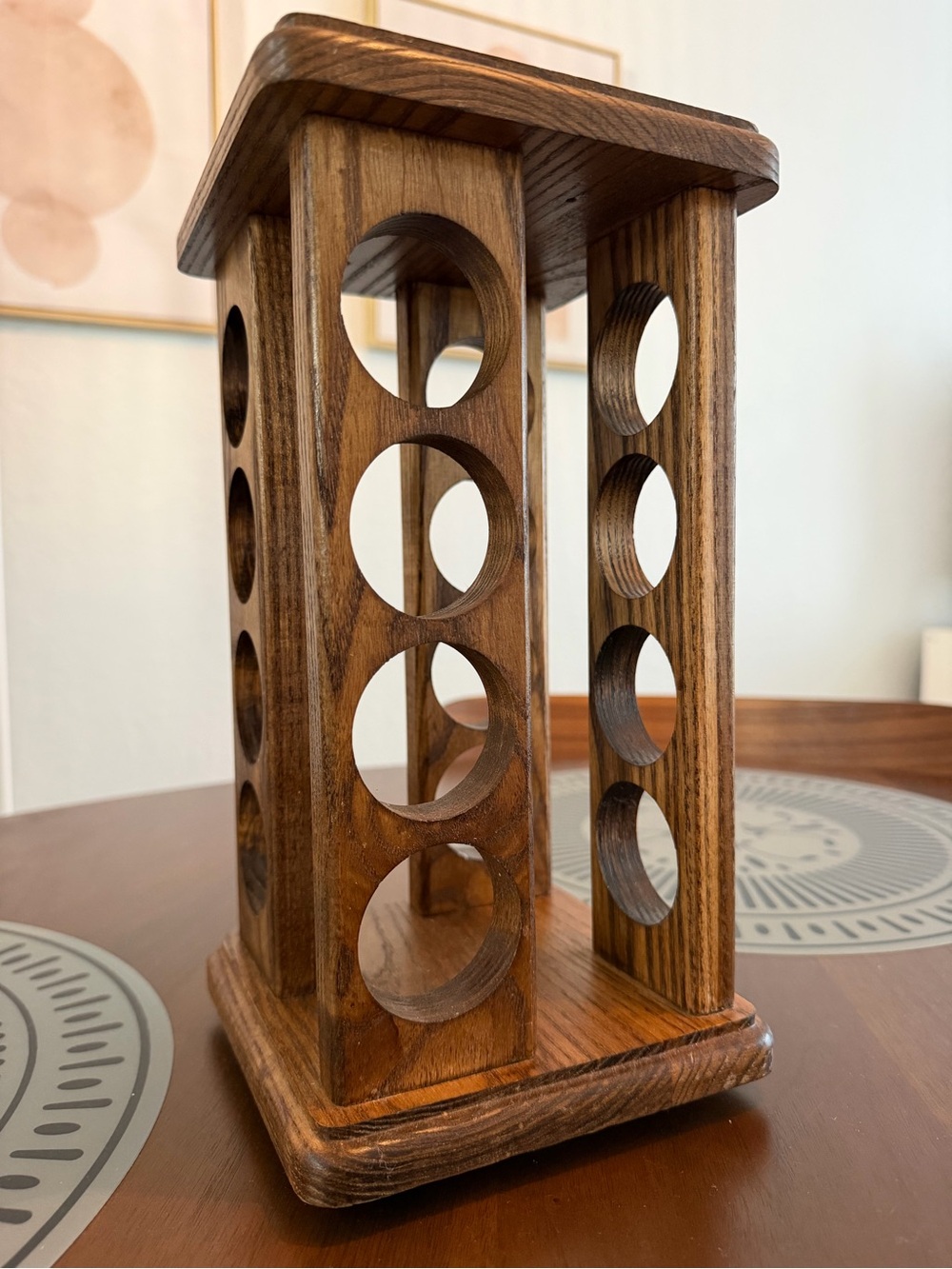 Vintage Cornwall Wooden Rotating Spice Rack